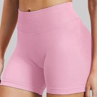 Pantalones cortos elásticos de impacto para correr y ciclismo de 4,5 pulgadas, pantalones cortos sin costuras con cintura baja acanalada, pantalones cortos de gimnasio, pantalones cortos de Yoga para botín alto - details 9