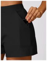 Pantalones cortos deportivos casuales y sueltos de nylon para yoga y ejercicios de autómneo y invierno acero inoxidable rápido secado - details 25