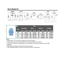 OUWU- Vestido Mini de Verano 2025 para Mujer de Algodón Azul Claro con Bordado, Cuello en V, Botones, Cinturón, Manga Abullonada y Diseño de Ojales. - details 0