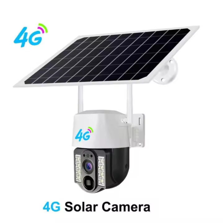 Cámara de Vigilancia Solar WIFI 4G Remota para Exteriores, Inalámbrica, Visión Nocturna HD a Todo Color, Cámara Inteligente - 1