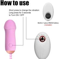 Pantalón de huevo vibrante del seta del control inalámbrico con el juguete sexual del vibrador eléctrico del hormigón remoto para las mujeres - details 6
