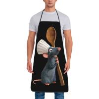 Unisex Ratatouille Remy con cuchara delantal adultos mujeres hombres Chef Tablier cocina para cocinar película animada pintura - details 0