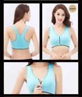 Sujetador deportivo inalámbrico de talla grande, a prueba de golpes, cierre de cremallera, ropa interior de nailon para yoga y correr - details 4