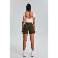 Pantalones cortos deportivos de cintura alta Control del vientre Hip Lift Ropa deportiva Pantalones cortos de yoga para mujer - details 14