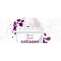 Polvo de proteínas múltiples, péptidos de colágeno hidrolizado de 2 libras |   Tipo I, II, III, V, X con Biotina 10000mcg, Ácido Hialurónico, Vitamina C - details 1