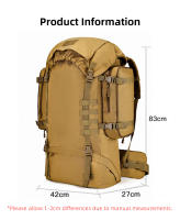 Mochila de gran capacidad para acampar, bolso de hombro de viaje para senderismo al aire libre, impermeable, escalada, montañismo, 100l - details 0