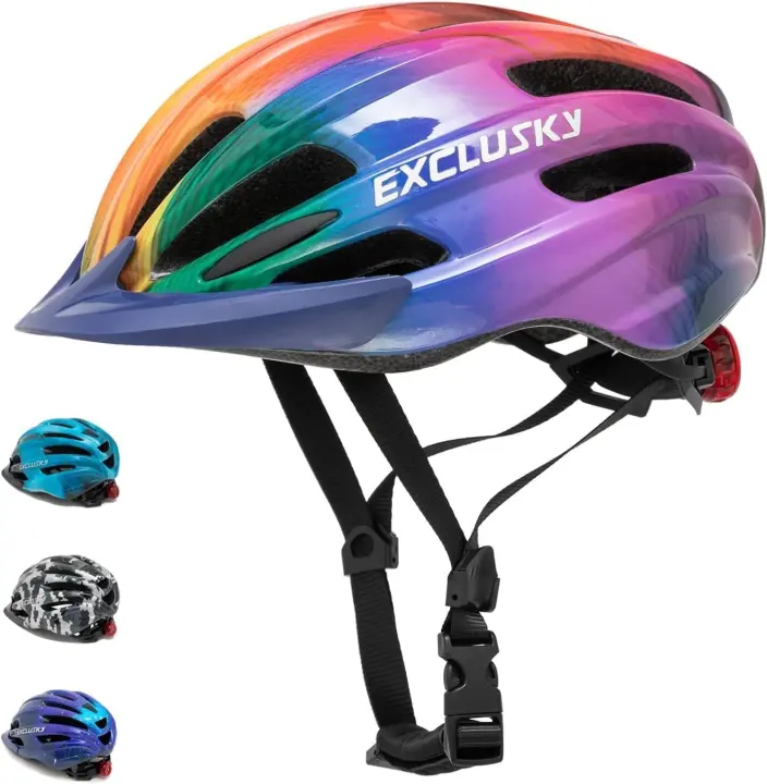 Casco de Bicicleta para Niños con Lámpara y Visera Casco de Ventilación Múltiple para Niños (5-13 Años) Deportes y Aire Libre - 1