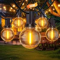 Exterior Jardin 45,7M, 24V Luces Exterior con 75+2 Bombillas, Impermeable Luce Jardin para Terraza, Café, Cobertizos, Bodas, Pérgolas - details 7