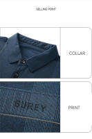 Camiseta Casual para Hombres CASUMANL EU SIZE con Cuello Abotonado y Rayas Empresarial Manga Larga para Otoño Ajuste Regular - details 3