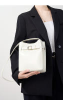 Bolso de hombro vintage de cuero genuino para mujeres, bolso tipo cubo de alta gama, bolso cruzado de piel de vaca de capa superior, bolso cruzado para mujeres - details 10