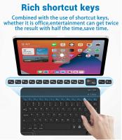 Teclado retroiluminado arcoíris compatible con Bluetooth, teclado de ratón inalámbrico para tableta, Android, iOS, Windows, teléfono iPad, nuevo - details 13