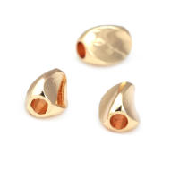 20 piezas, 4,5 MM, 6MM, 18K, Color dorado mate, latón, pulseras trenzadas lisas, cuentas espaciadoras, accesorios de joyería - details 18