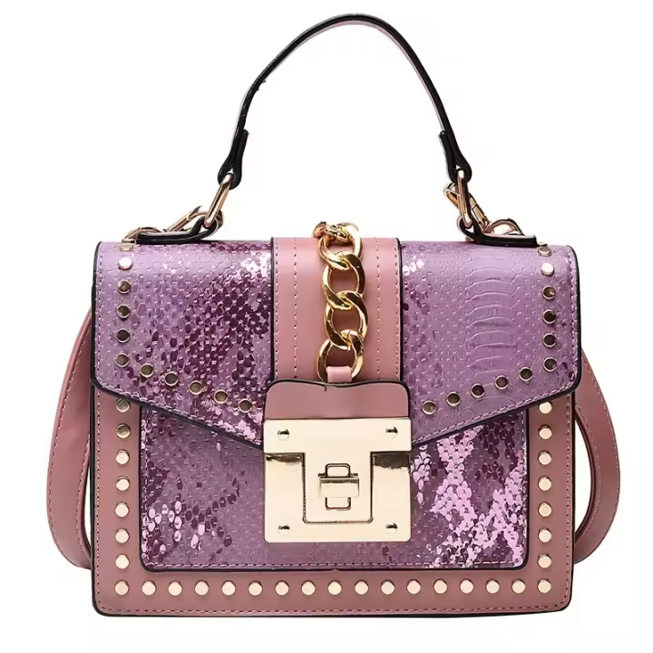 Bolso Mujer Bolso 2025 Moda Remaches Solo Hombro Crossbody Pequeño Cuadrado - 1