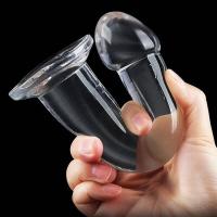 Leten Plug Transparente de 3 Tamaños Ventosa Fuerte para G-spot Masajeador Vaginal Expansor Anal - details 1