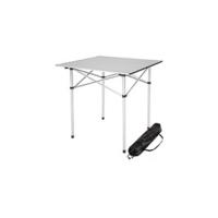 Mesa Camping Plegable con Altura Ajustable, Mesa Auxiliar de Aluminio con Topes, Mesa Exterior para Jardín, Terraza, Picnic, con Red Almacenamiento y Bolsa de Transporte, 120x70,5x79 - Negra - details 6