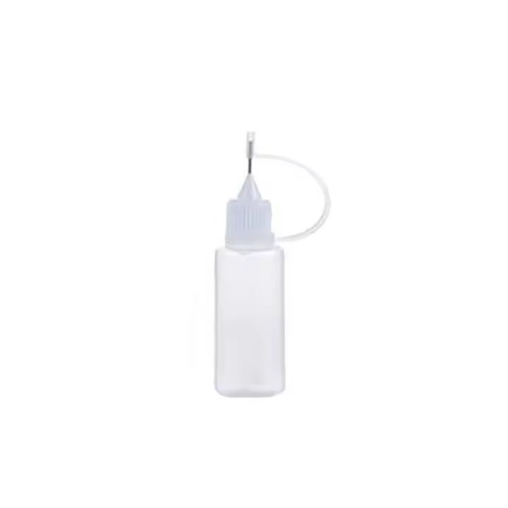 Botellas cuentagotas vacías con punta de aguja de viaje transparente profesional, botella rellenable para apretar - 1