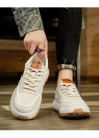 Plataforma de aumento de altura con cordones casual moda deportiva cuero superior transpirable versátil tendencia zapatos para hombres - details 5