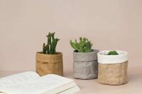 Cesta de lámpara de tela lavable de papel kraft Retro, cubierta de cesta de flores, portalápices, artículos para el hogar para maquillaje de escritorio - details 1