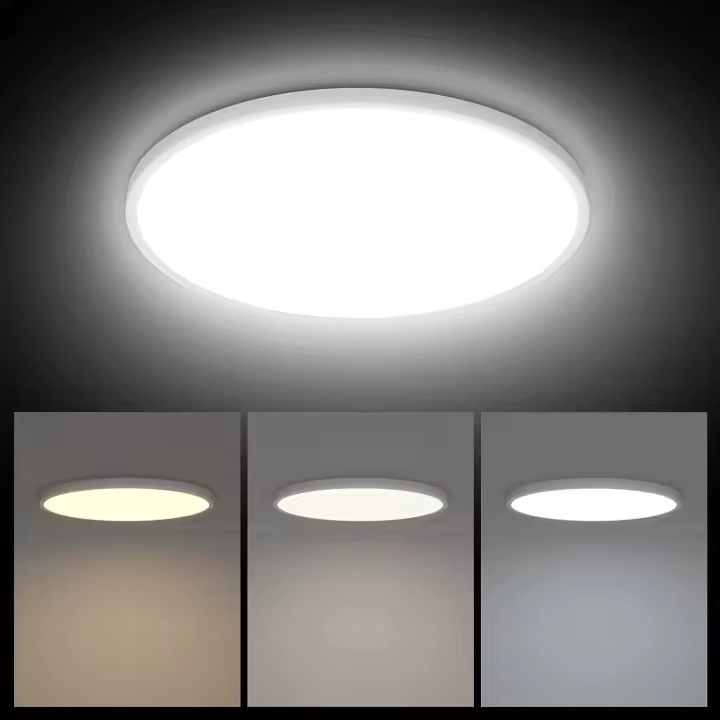 Plafón LED de 48W Techo Regulable 3000K/4000K/6500K |   Función de memoria |   Moderna LED Plafón de Techo Redonda Luz para Salón Dormitorio Cocina Ø50cm Blanco - 1