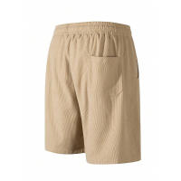 Shorts De Lino Para Hombre Verano Casual Playa Baloncesto Pantalones Cortos De Color Sólido Etiqueta Deportiva Talla Media - details 6