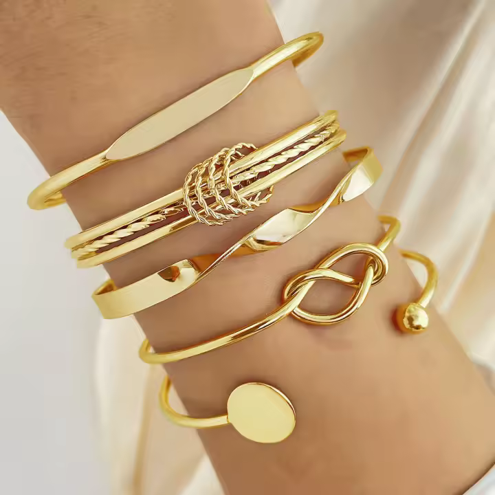 Pulseras multicapa de moda para mujer, elegantes, delicados, giratorios, brillantes, brazaletes ajustables, joyería, regalos para parejas - 1