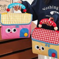 Bolsa de maquillaje de mano de nailon, bolsa de almacenamiento para cuidado de la piel de gran capacidad con dibujos animados, lonchera aislante impermeable multifuncional para exteriores - details 5