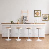Giratorio de 360° ° Taburetes de mostrador ajustables, estilo industrial vintage, blanco - details 4