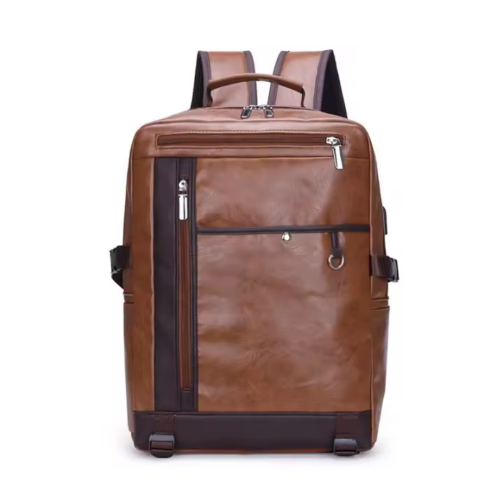 Bolso para hombres bolso Pu mochila de gran capacidad viaje de ocio bolso de computadora de embarque para hombres - 1