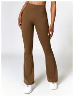 Pantalones de Yoga con Flecos en Forma de V para Mujeres Leggings de Cintura Alta y Pierna Ancha para Gimnasio y Deportes Pantalones de Baile - details 3