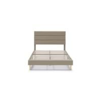 Estructura de cama tapizada Aroma de 30 cm, Base para colchón, Somier de láminas de madera, Montaje sencillo, 90x190 cm, Gris claro - details 10