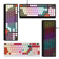 Teclado mecánico K98, eje azul, eje rojo, moldeo por inyección de dos colores con cable, periféricos de juego de teclas de sublimación térmica - details 18