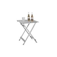 Mesa de Camping Plegable de Jardín de Trabajo de Balcón Aluminio, con Bolsa, Altura Ajustable, 90x52,2X (45-69) cm - details 12
