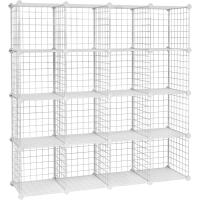 16 Compartimentos, Mueble de Metal ilustres, Armario, Organizador, Color Negro - details 3