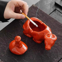 Adorno De Mesa Cerámico Rana Verde Ashtray Figura De Té Accesorio De Interiores Para El Hogar Decoración De Escritorio - details 8