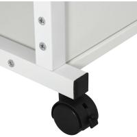 Mesa Auxiliar con Ruedas 80x40 cm Mesa para Sofá en Forma de C con Altura Ajustable 3 Niveles de 72-82 cm Marco de Metal para Salón Cocina Negro - details 16