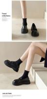 Nuevos zapatos individuales de un pedal, mocasines con suela de muffin, cabeza redonda - details 6