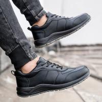 Zapatos de trabajo de seguridad con aislamiento de 6KV para hombres y mujeres, zapatos de cuero negros impermeables, zapatos de cocina antideslizantes, botas indestructibles - details 9