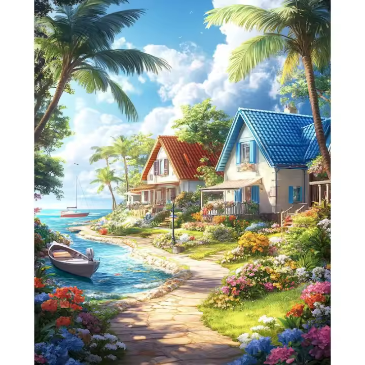 RUOPOTY Kit de Pintura por Números Pintura Moderna de Paisaje Tamaño 40x50cm - 1