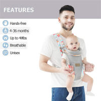 Portabebés ergonómico para recién nacido, Mini cinturón de hombro delantero y trasero, 360 - details 3