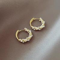 Pendientes de Ar con Perlas de Plata de Ley 925 para Mujer, pendientes de Ar con Perlas para adolescentes, pendientes de Novia para Boda - details 6