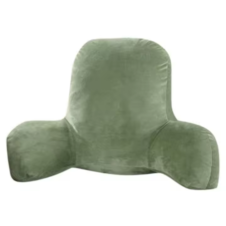 Cojín de felpa con respaldo grande para sofá, almohada de descanso de lectura, soporte Lumbar, cojín de silla con brazos, decoración del hogar - 1