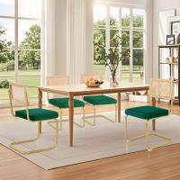 Pack de 2 Comedor Tapizadas, Sillas de Cocina Modernas con Patas de Metal, Gran Estabilidad y Capacidad de Carga, Blanco, Ratán, Vellón, Espuma - details 33