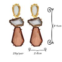 Pendientes bohemios, pendientes colgantes geométricos acrílicos para mujeres y niñas, accesorios de joyería de fiesta vintage - details 0