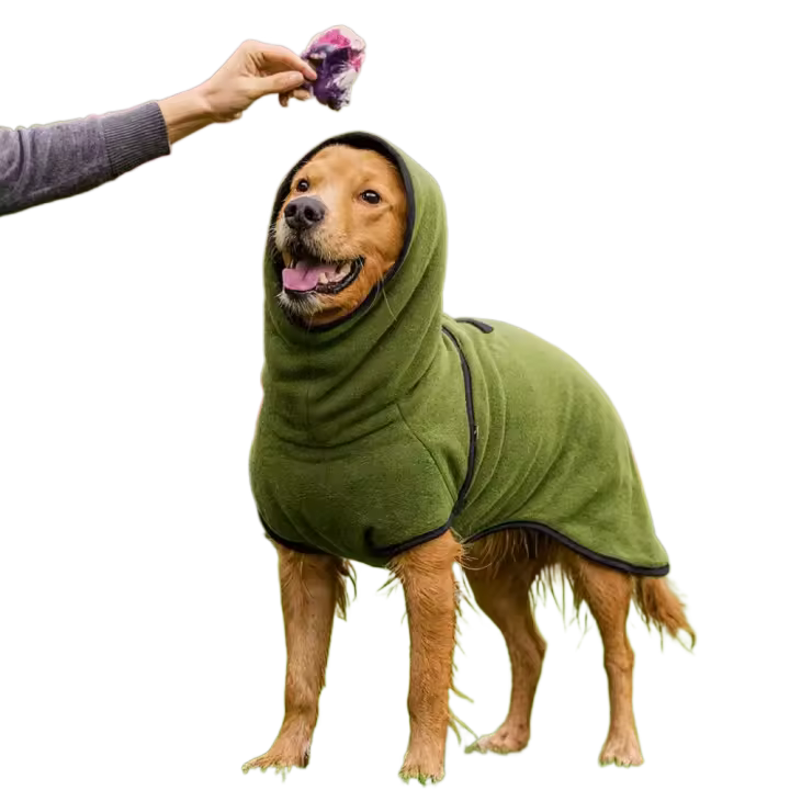 Disfraces para Perros, Chaqueta Calmante de Terciopelo para Perros, Sudadera con Capucha para Mascotas de Color Sólido, Gruesa, Resistente al Viento, Ropa de Dormir Cálida para Mascotas, Invierno y Otoño - 1