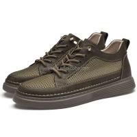 Nuevos zapatos con alzas para hombre de 8cm de malla de cuero transpirable con suela gruesa informales a la moda talla grande 47 - details 5