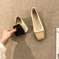 Nuevos Zapatos Planos Cuadrados con Perlas Estilo Francés Antideslizante Casual para Mujeres - details 3