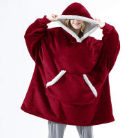 Manta de Sudadera con Capucha de Vellón Sherpa de Alta Calidez Tamaño Grande para Adultos - details 12