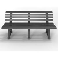 Banco de Jardín 3 Plazas 145x49x74cm Capacidad 240Kg Asiento Exterior Patio Terraza Verde - details 17