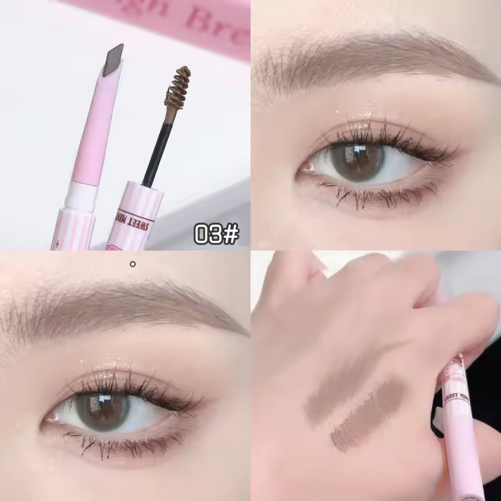 Crema de Tinte de Cejas 3D Duradera Impermeable Lápiz de Cejas de Doble Cabeza - 1