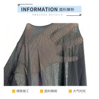 El bikini largo atractivo de la protección solar del traje de baño de la malla semi transparente del color sólido cubre la falda de la playa - details 1